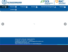 Tablet Screenshot of fgtransformadores.com